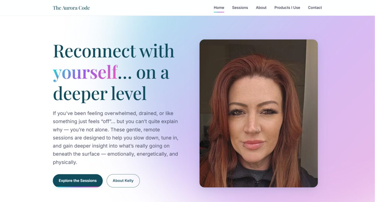 The Aurora Code — holistic life coaching site by Draxiq